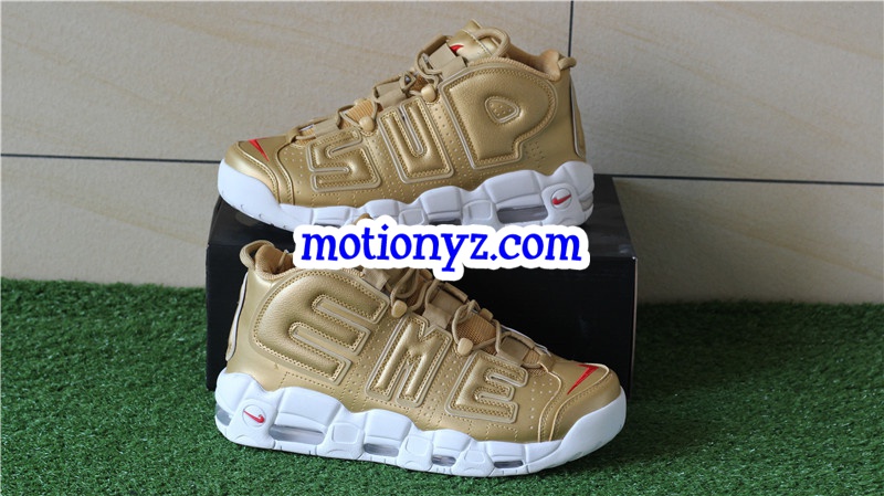 Supreme x Nike Air More Uptempo Gold